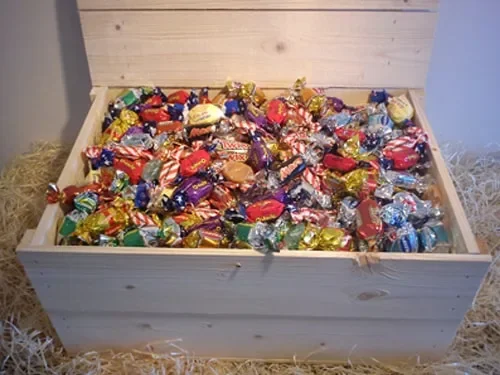 Julgodis och chokladaskar